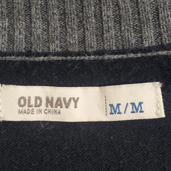 Vintage Old Navy Womens Y2K Button Front Cardigan Size M Blue Academia Preppy - Picture 4 of 11